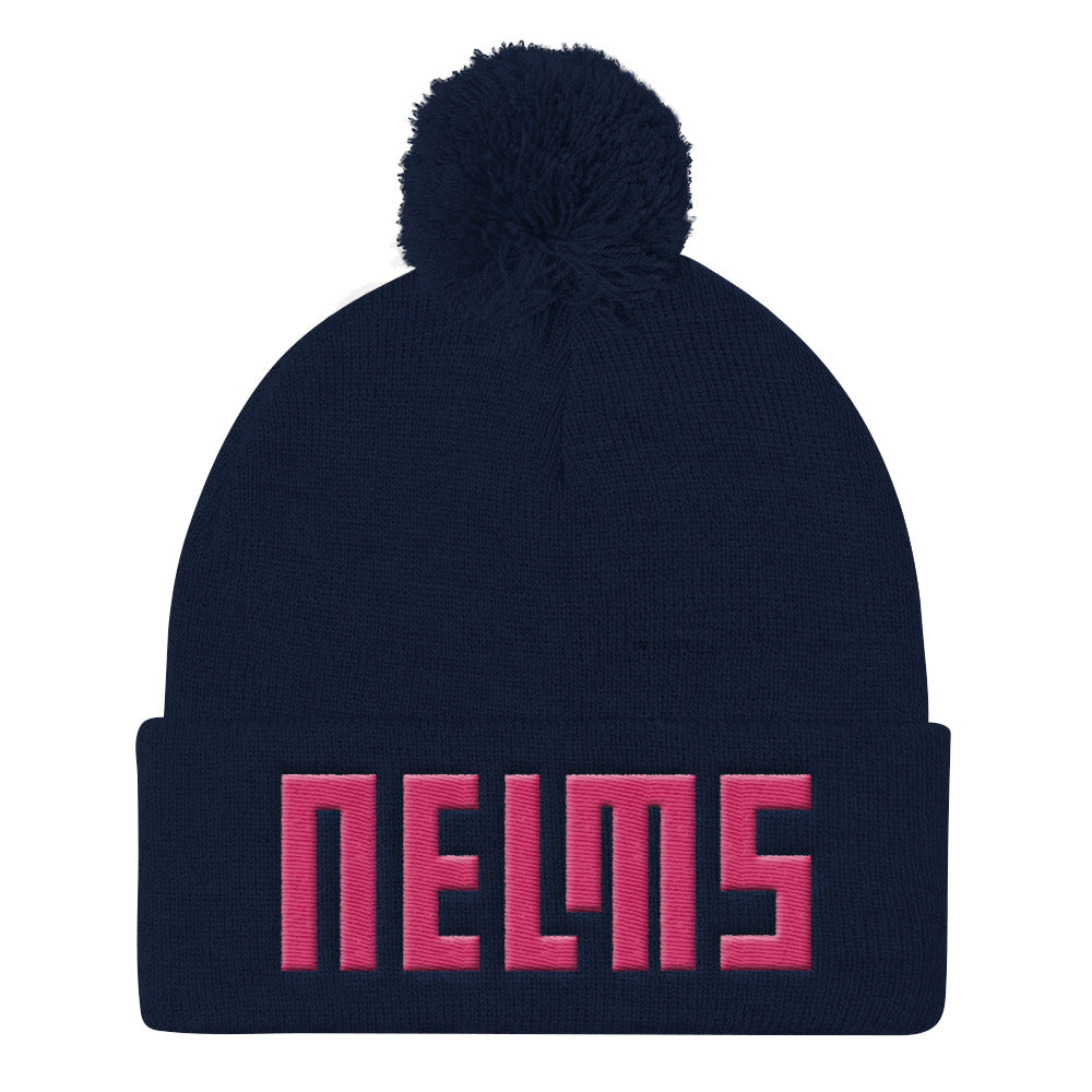 NELMS PINKY II Pom Pom Knit Cap