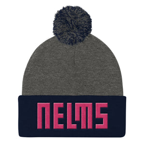 NELMS PINKY II Pom Pom Knit Cap