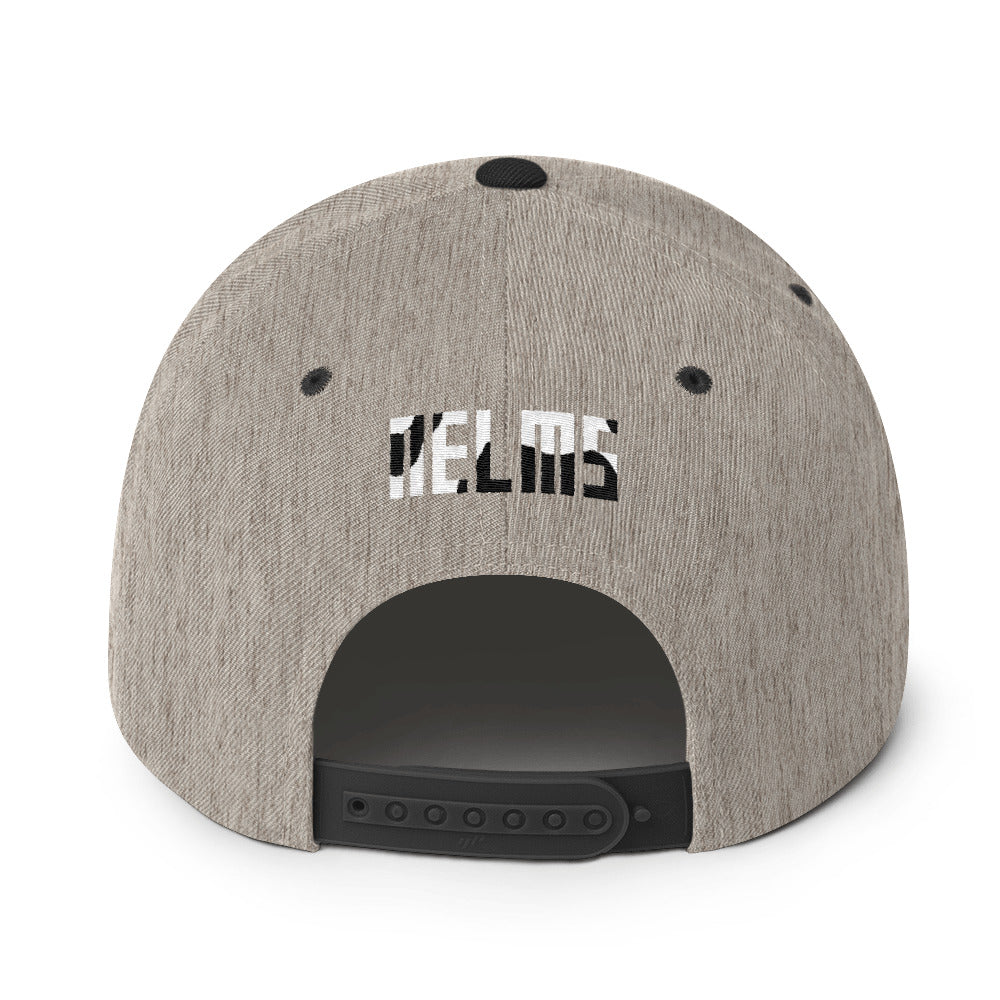 NELMS WHITE/BLACK ABSTRACT Snapback Hat