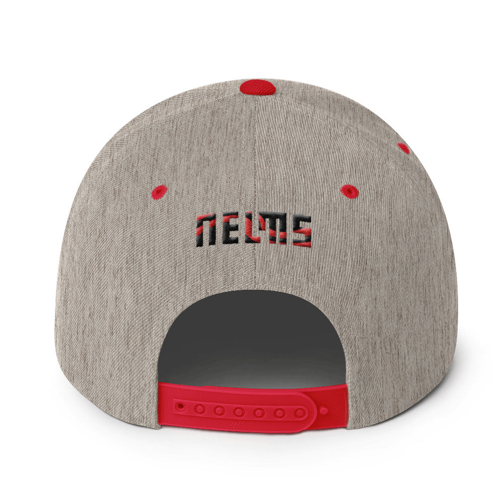 NELMS RED SWIRL Snapback Hat