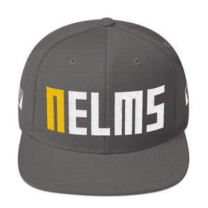 NELMS Yellow/White Design Snapback Hat