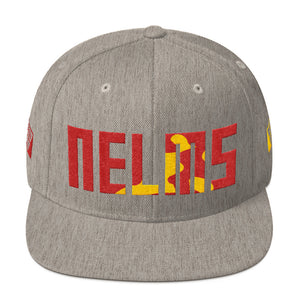 NELMS Red/Yellow Camo Design Snapback Hat