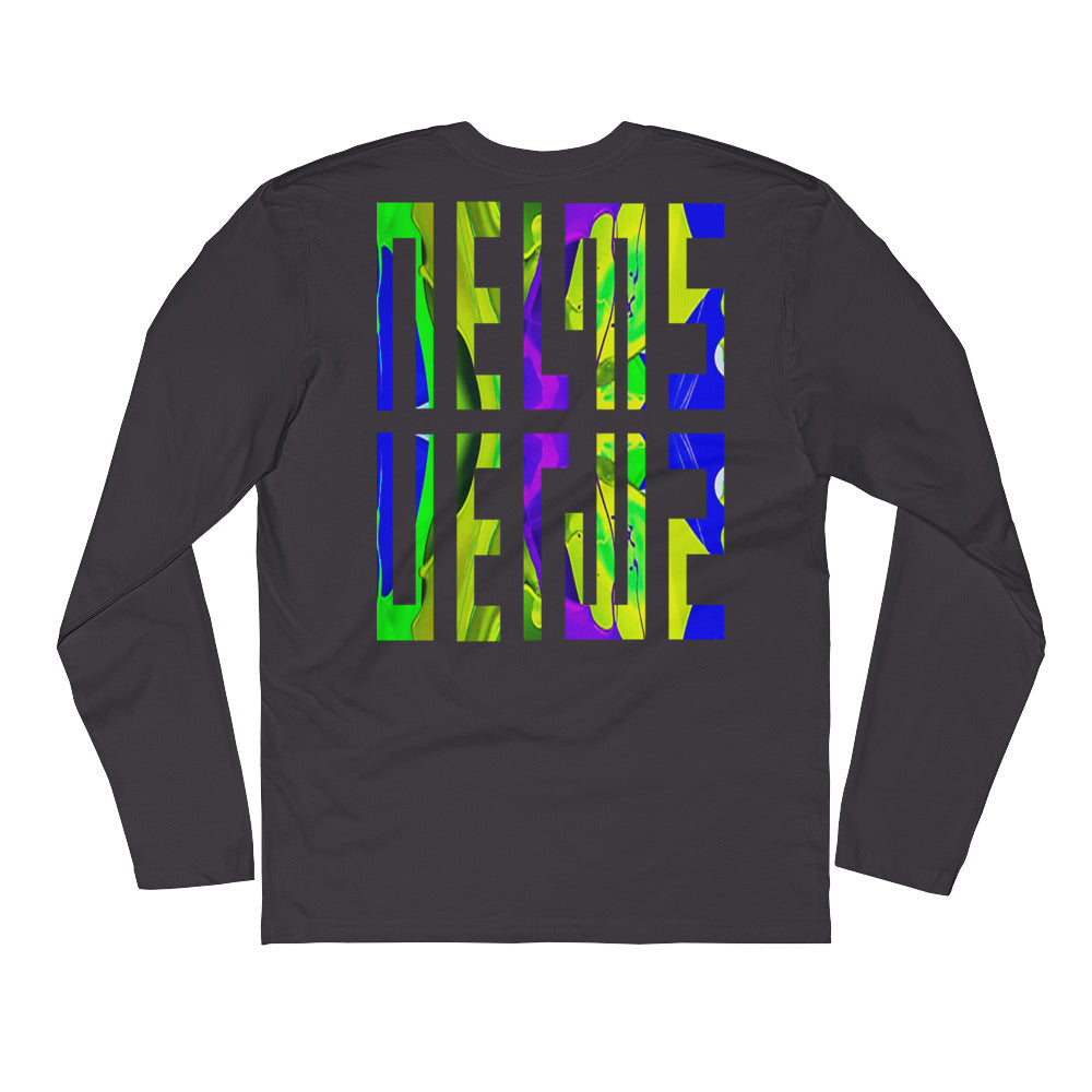 NELMS PSYCHEDELIC I  Long Sleeve Fitted Crew