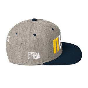 NELMS Yellow/White Design Snapback Hat