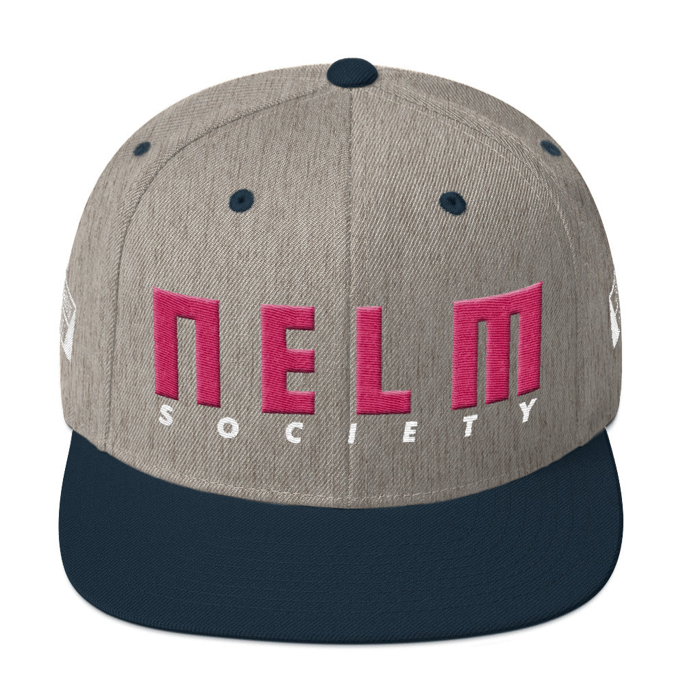 NELM SOCIETY PINK Snapback Hat