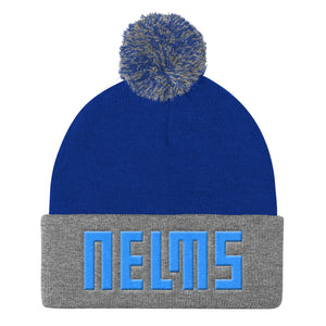 NELMS BLUES Pom Pom Knit Cap