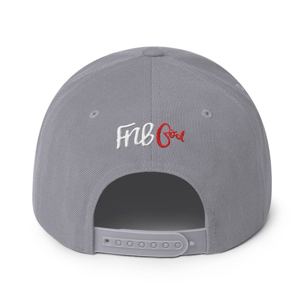 NELMS FNBGod White/Red Snapback Hat