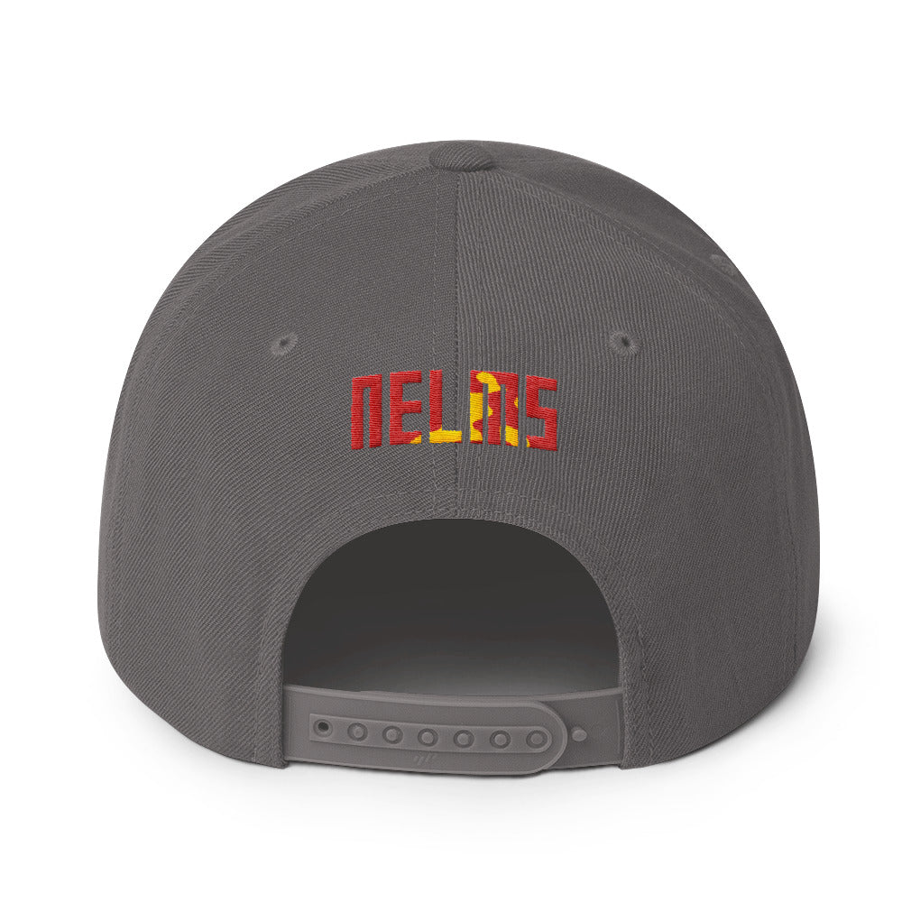 NELMS Red/Yellow Camo Design Snapback Hat