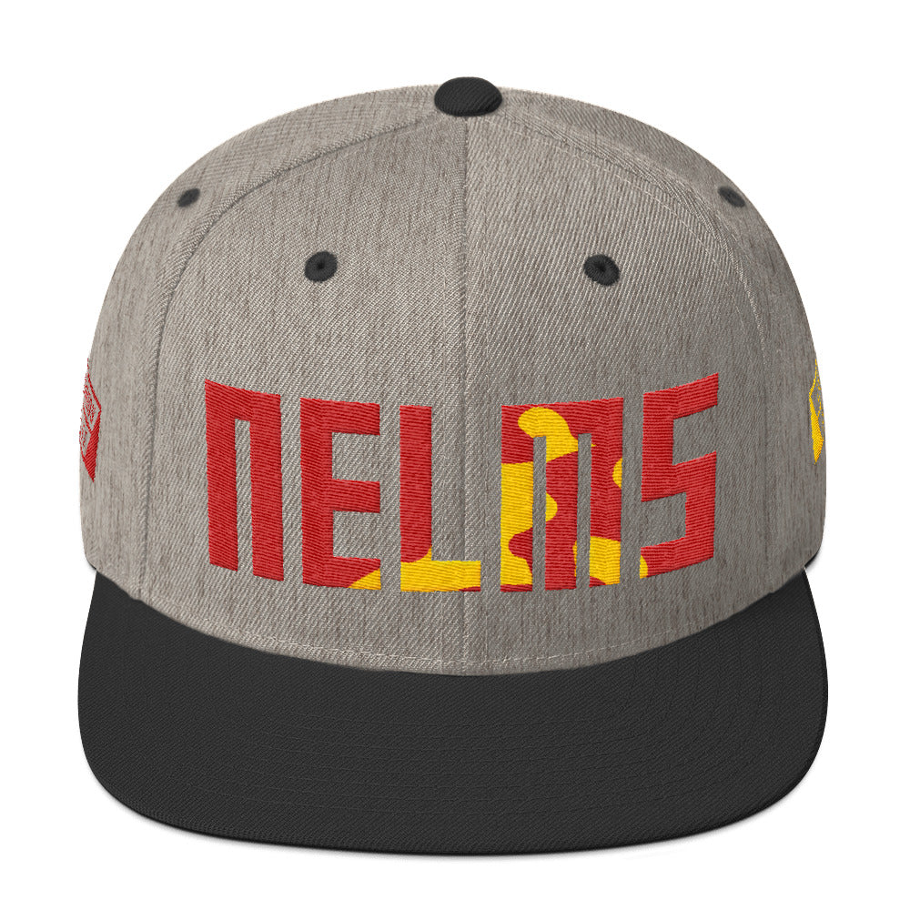 NELMS Red/Yellow Camo Design Snapback Hat