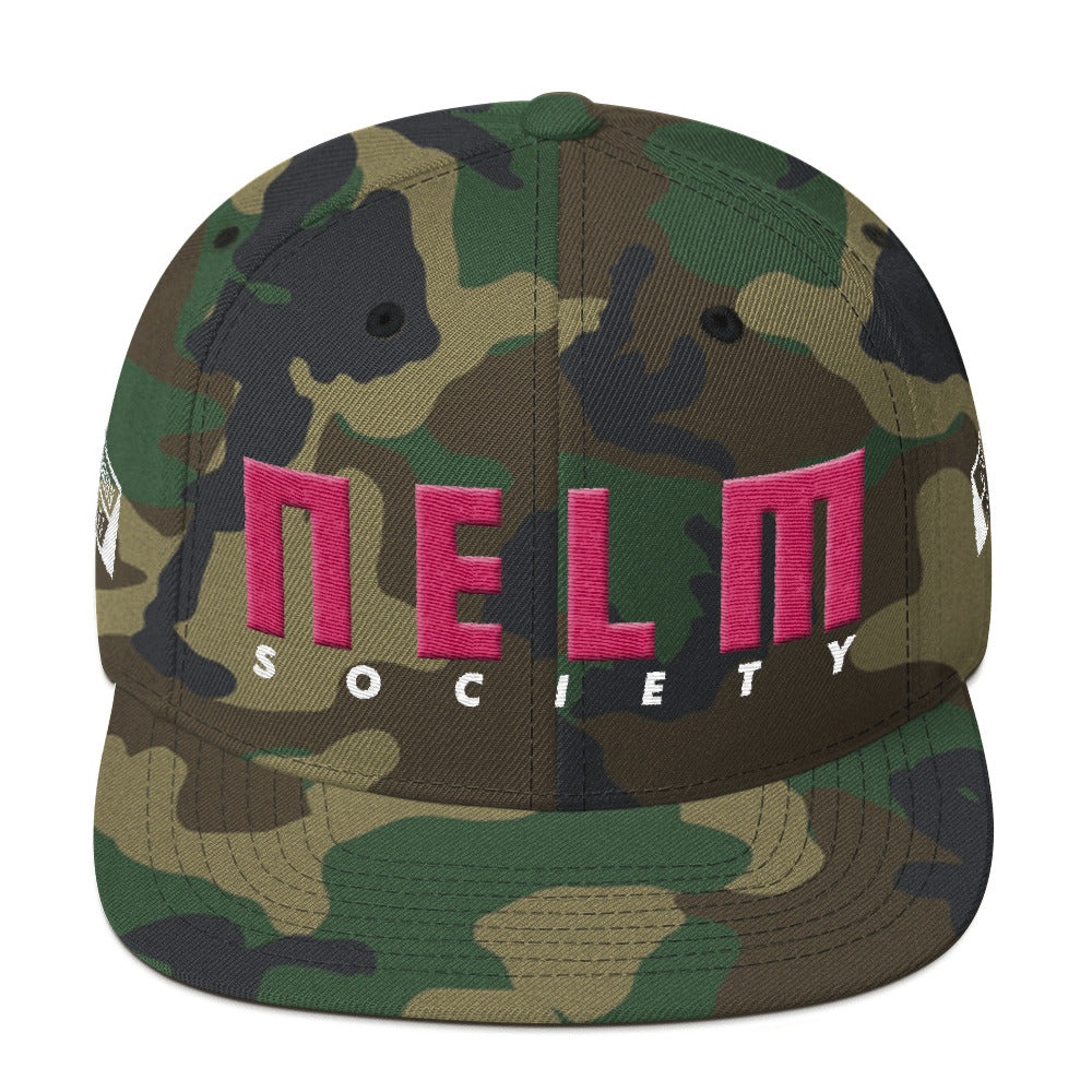 NELM SOCIETY PINK Snapback Hat