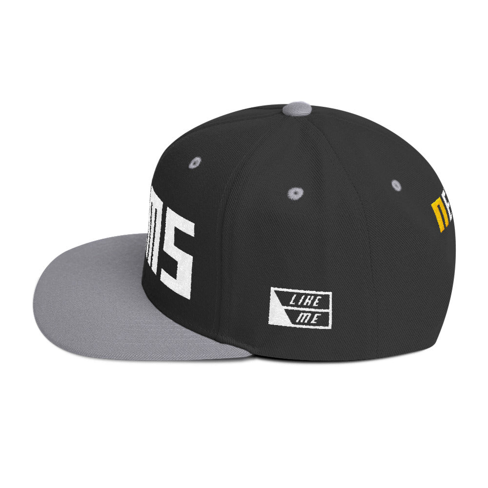 NELMS Yellow/White Design Snapback Hat