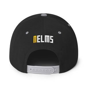 NELMS Yellow/White Design Snapback Hat