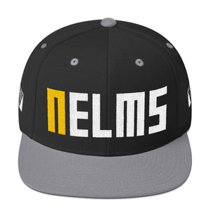 NELMS Yellow/White Design Snapback Hat