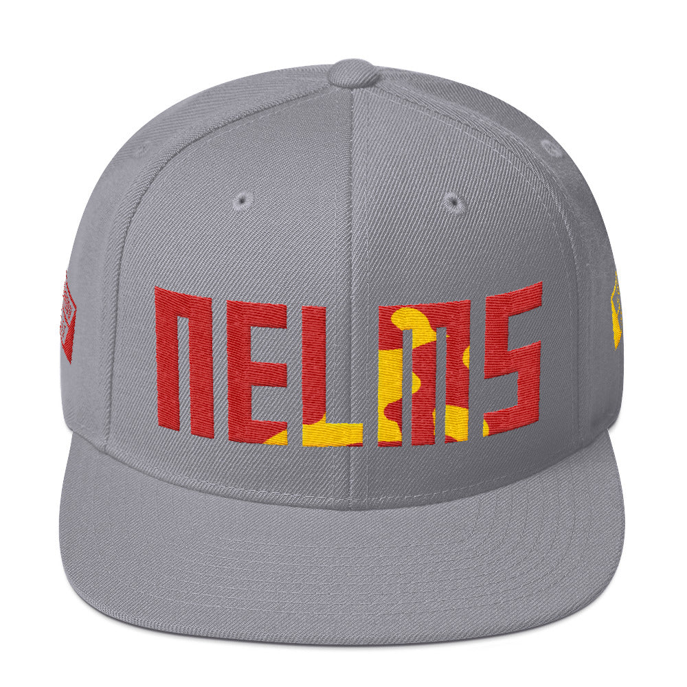 NELMS Red/Yellow Camo Design Snapback Hat