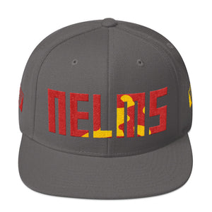 NELMS Red/Yellow Camo Design Snapback Hat