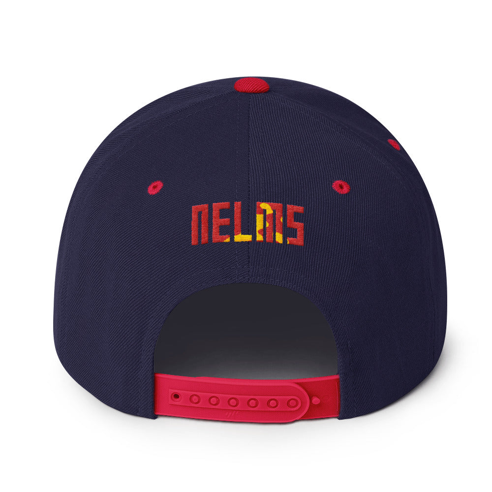 NELMS Red/Yellow Camo Design Snapback Hat