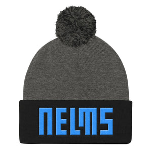 NELMS BLUES Pom Pom Knit Cap