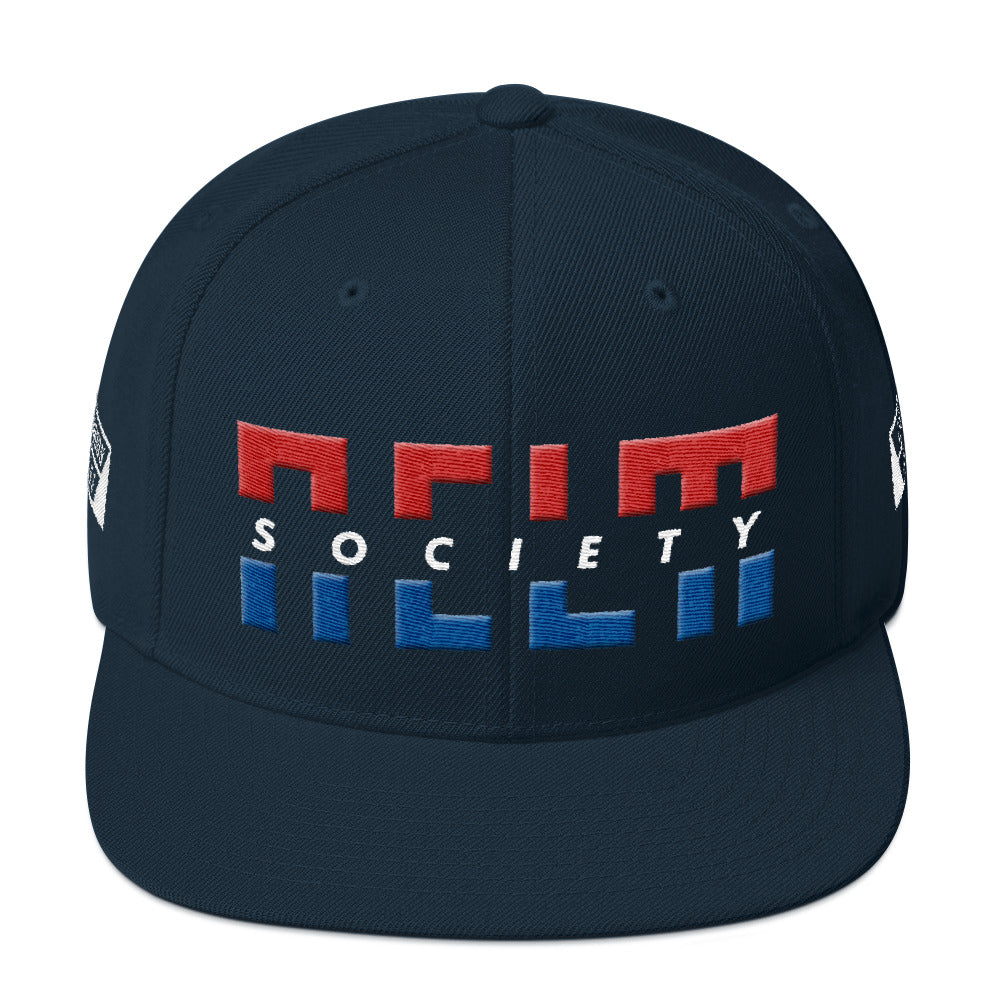 NELM SOCIETY SPLIT RWB Snapback Hat