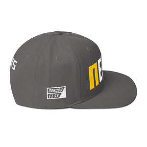 NELMS Yellow/White Design Snapback Hat