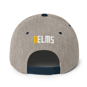 NELMS Yellow/White Design Snapback Hat