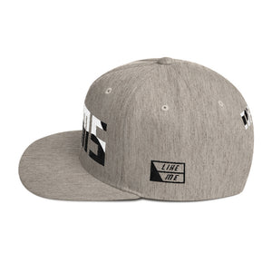 NELMS WHITE/BLACK ABSTRACT Snapback Hat