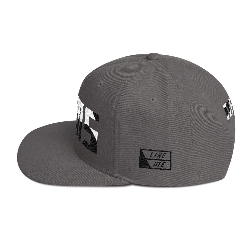 NELMS WHITE/BLACK ABSTRACT Snapback Hat