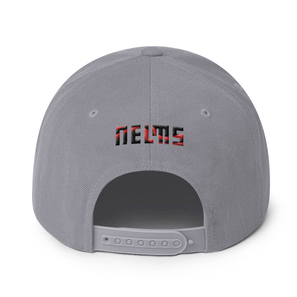 NELMS RED SWIRL Snapback Hat