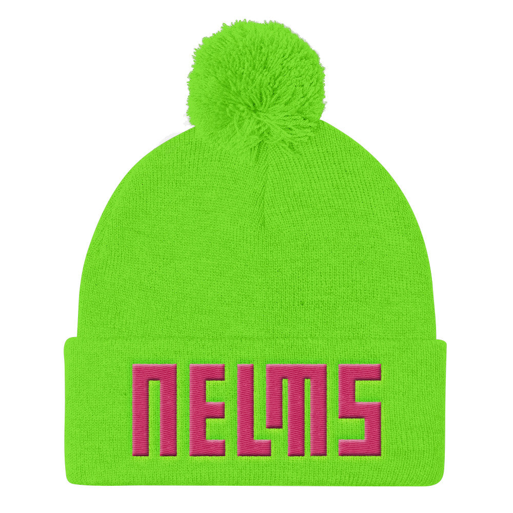 NELMS PINKY II Pom Pom Knit Cap