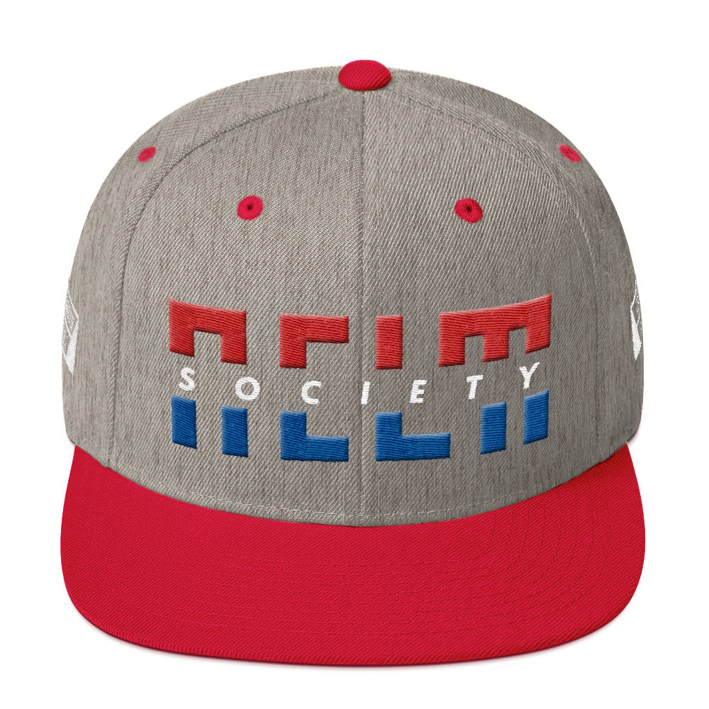 NELM SOCIETY SPLIT RWB Snapback Hat