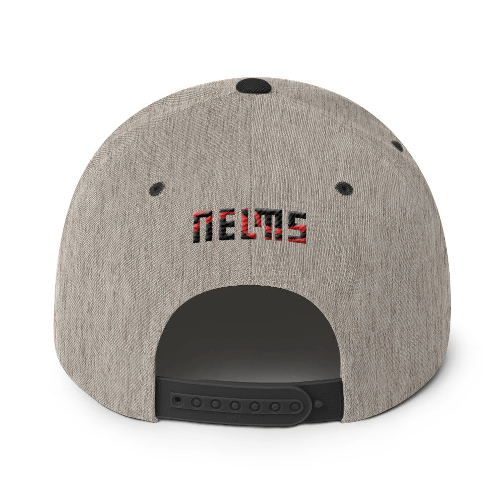 NELMS RED SWIRL Snapback Hat