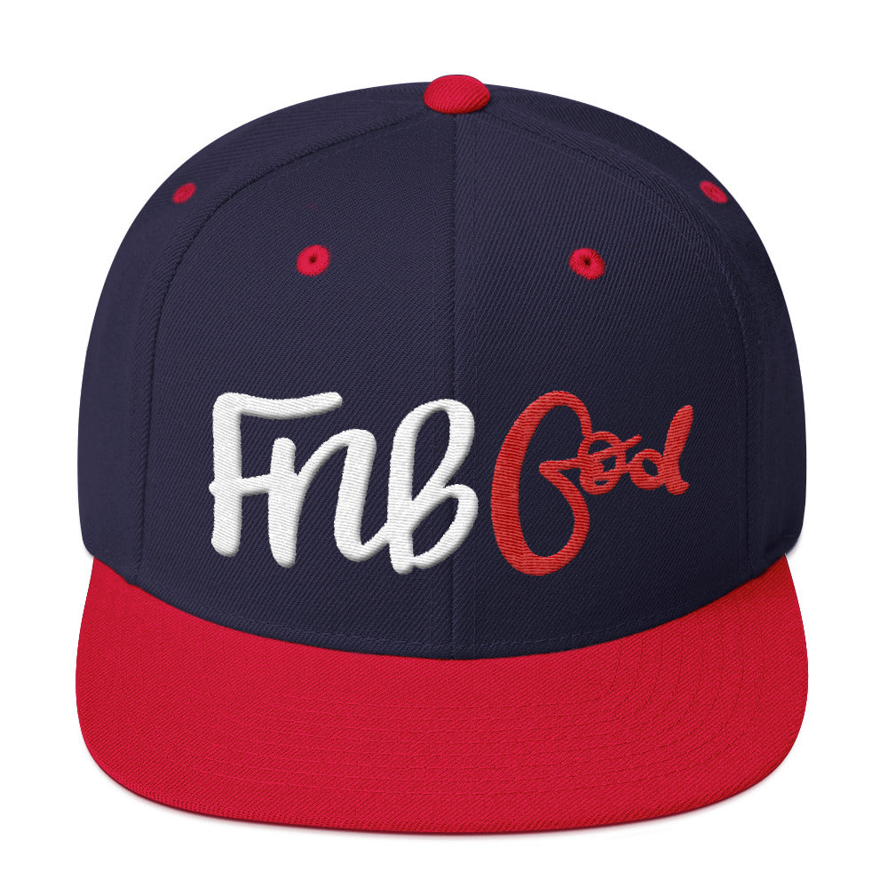 NELMS FNBGod White/Red Snapback Hat