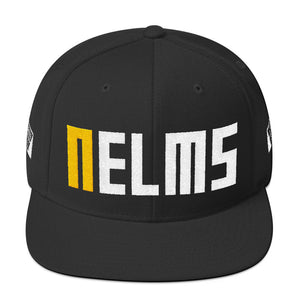 NELMS Yellow/White Design Snapback Hat