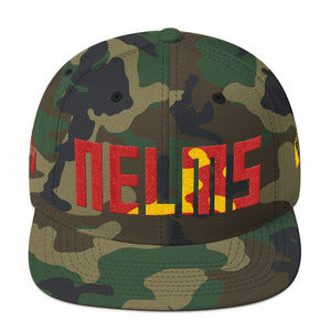 NELMS Red/Yellow Camo Design Snapback Hat