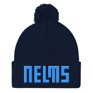 NELMS BLUES Pom Pom Knit Cap