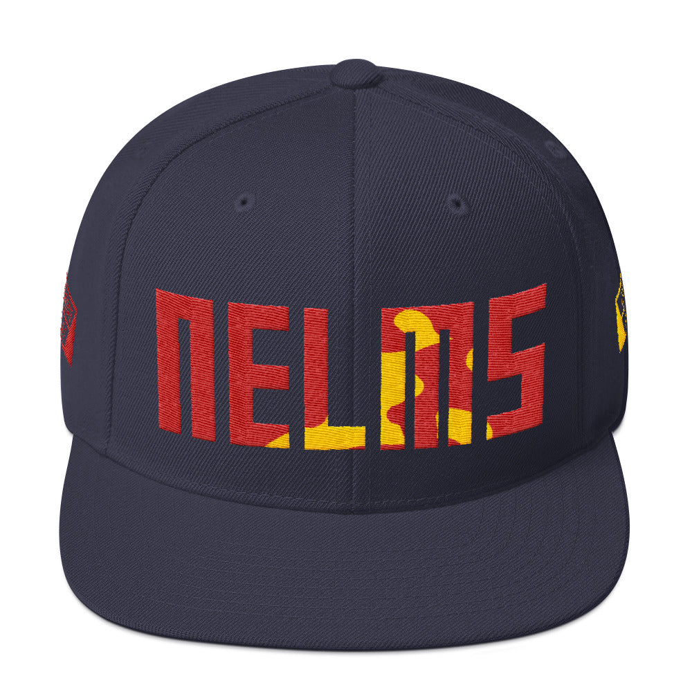 NELMS Red/Yellow Camo Design Snapback Hat