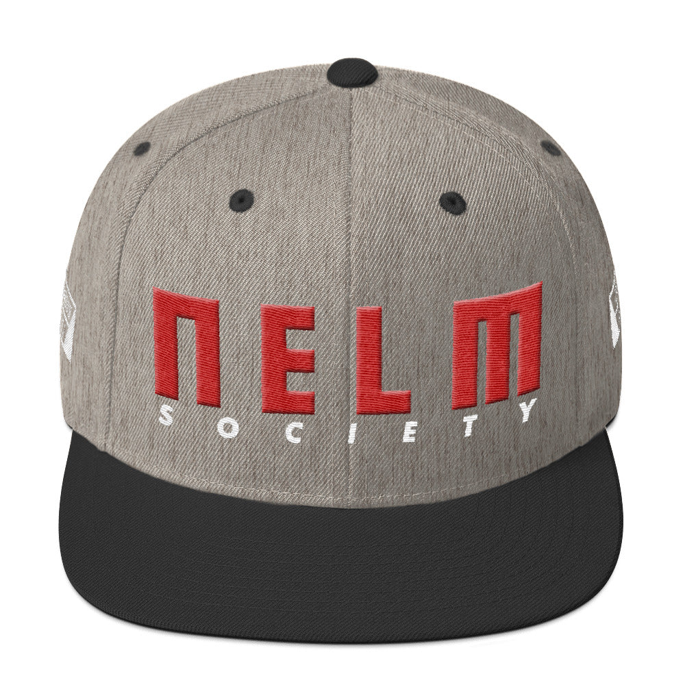 NELM SOCIETY RED Snapback Hat