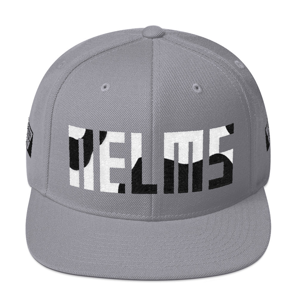 NELMS WHITE/BLACK ABSTRACT Snapback Hat