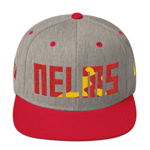 NELMS Red/Yellow Camo Design Snapback Hat