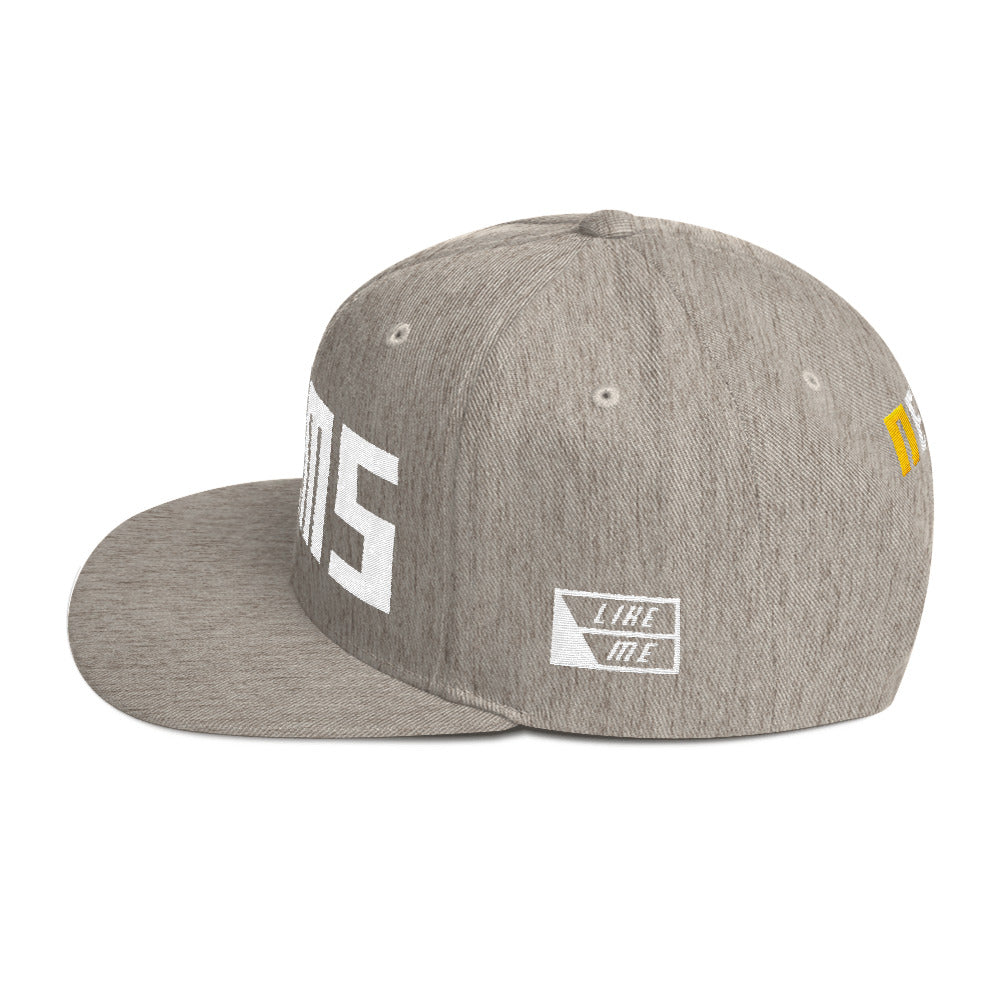 NELMS Yellow/White Design Snapback Hat