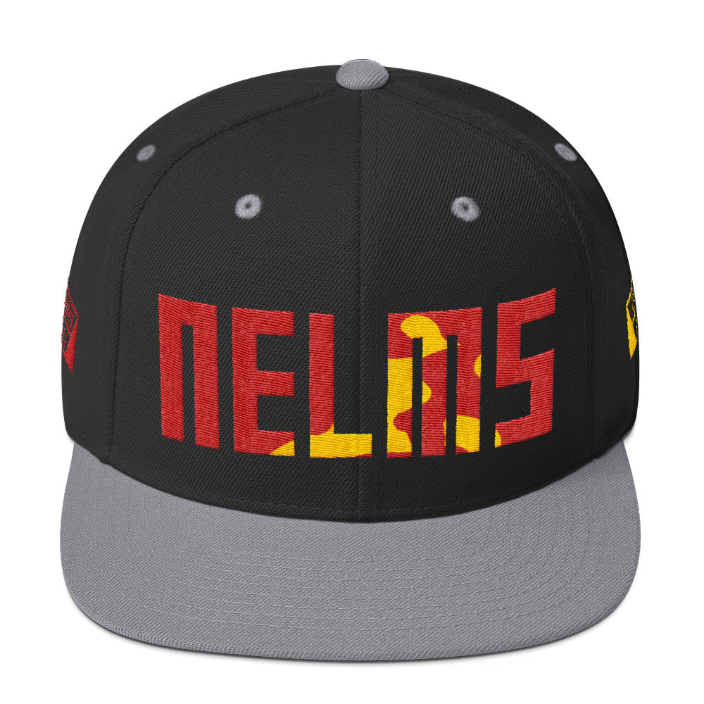 NELMS Red/Yellow Camo Design Snapback Hat