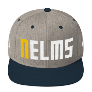 NELMS Yellow/White Design Snapback Hat