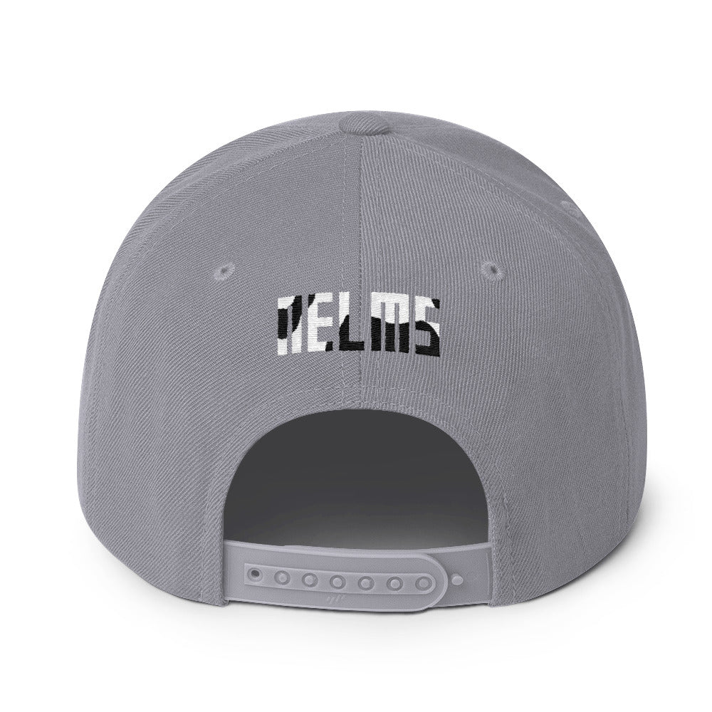 NELMS WHITE/BLACK ABSTRACT Snapback Hat